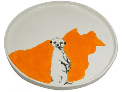 Handmade Ceramic Safari Meerkat Platter
